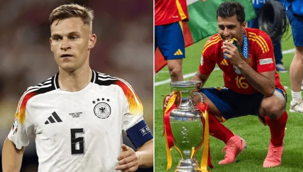 基米希的FIFA最佳球员投票:1罗德里、2克罗斯、3维尔茨 基米希的FIFA最佳球员投票:1罗德里、2克罗斯、3维尔茨